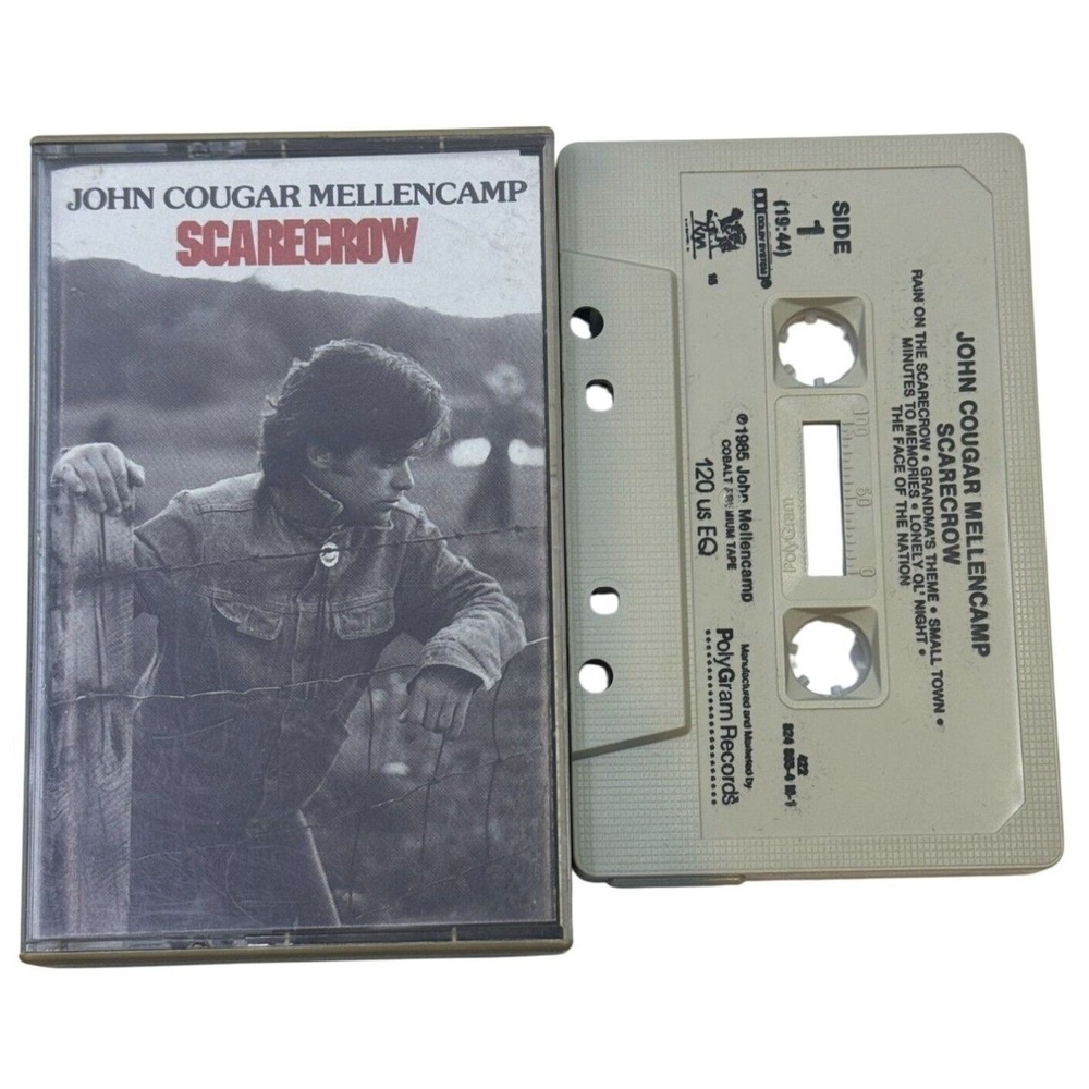 John Cougar Mellencamp Scarecrow Cassette Tape 1985 PolyGram 824 865-4 M-1